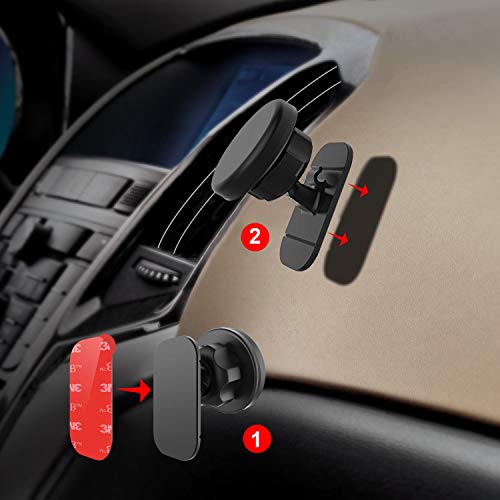 Apps2Car 3M Vhb Sticky Adhesive Pads Replacement Mounting Tape 4 Pcs, Dashboard Sticker Pads For Magnetic Phone Car Mount,Car Mount Adhesive,Double Sided 3M Adhesive Pads,Car Mount Sticker Tapes #TOP3