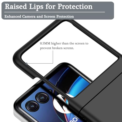 Image of Back Cover Black Hard PC Anti-Yellow Shockproof Protective Phone Case for Motorola Razr 50 -Black