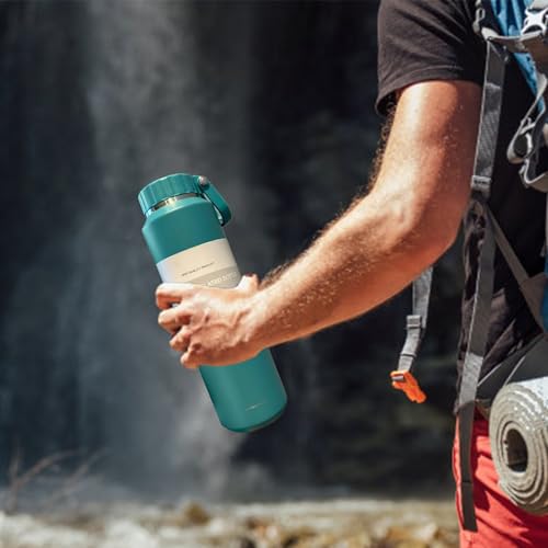 Bouteille d'eau isolée en acier inoxydable 24 oz gourde sport camping voyage - 3
