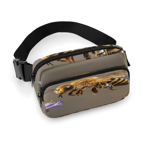 Sac banane léger Bee Flying avec sangle réglable pour le sport et voyage