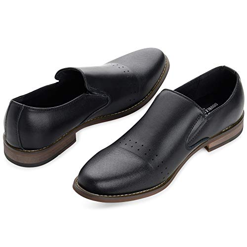 Alpine Swiss Double Diamond Mens Leather Slip-On Loafers Dress Shoes4