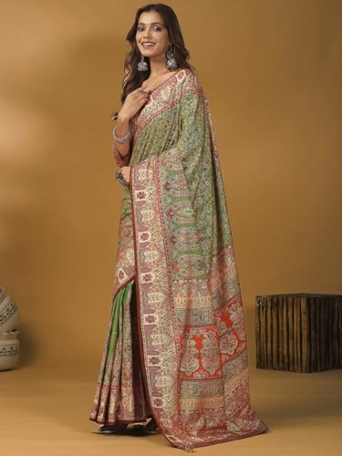 AKHILAM kanjivaram silk saree in soft silk – image 4