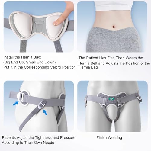 Faja para Hernia Unisex Ajustable con Almohadillas de Compresión miniatura 7