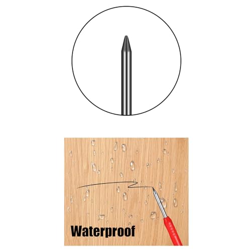 TuTuYa 48 refis de lápis, refil de lápis de carpinteiros à prova d'água de 2,8 mm, refil de grafite