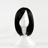 Your Name. Miyamizu Mitsuha Black 35cm Cosplay Wig + Free Wig Cap (black)