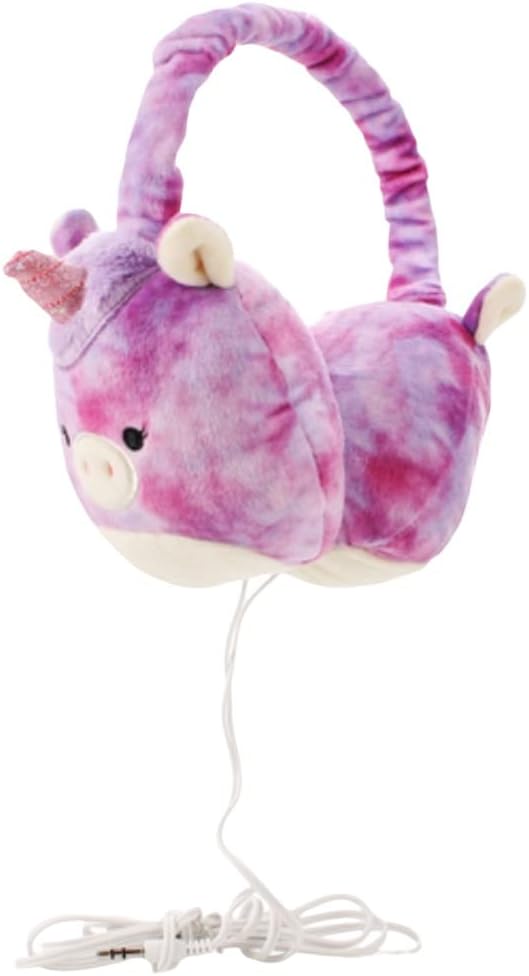 Squishmallows Plush Headphones Aux-in Wired - Choose Cam Winston Hans or Lola (Lola Tie Dye Unicorn)