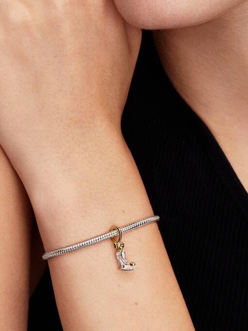 Abalorio PANDORA Moments compatible con ME en plata y oro bicolor 4