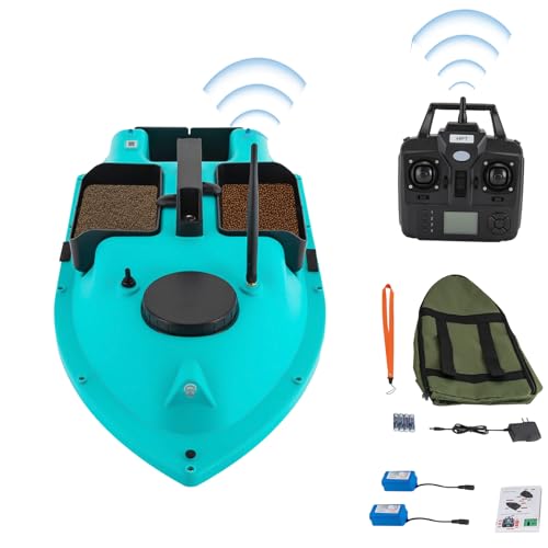 Milzeone RC Fishing Bait Boat, Dual Motors, Automatic Return, LCD Screen & Light, Remote Control...