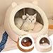 Pet Bed, Pet Supplies, Semi Enclosed Cats Bed, Quality Polyester, Built in Cushion, Three-Dimensional Cats Ear or Bears Shaped, Soft and Puffy Appearance, Thicken Warm Fabric