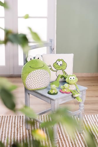 Kuscheltier Frosch Fridolin Frog auf Blatt 7cm - grün - Weiches NICI Plüschtier – niedliches Stofftier zum Kuscheln & Spielen – tolle Geschenkidee für Kinder & Erwachsene | 62281