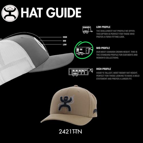 Image of HOOEY Arc Trucker Hat for Men - Adjustable Snapback Baseball Cap - Western Work Hat for Welders Structured 6 Panel