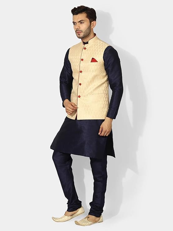 Image of Men's Kurta Pyjama with Nehru /Modi Jacket