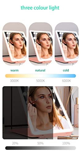 Travel Makeup Mirror With Lights And Magnification 10 Times，Lighted Makeup Mirror，Travel Led Makeup Mirror，Led Compact Mirror With Light，Light Up Mirror For Makeup Desk，Light Up Vanity Makeup Mirror #TOP3