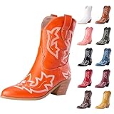 Estilo occidental auténtico: Estos camperos texanos mujer encarnan el verdadero espíritu vaquero con un diseño auténtico y detalles refinados. Son botas vaqueras de mujer perfectas para aquellos que desean un aspecto western fuerte y caracterizado.