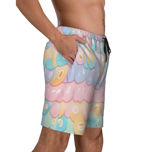 Irregular Colorful Puzzle Men Beach Pants â€“ Swim Trunks for Men,Quick-Dry and Comfortable, Suitable for Beach, Surf, and Everyday Wear3