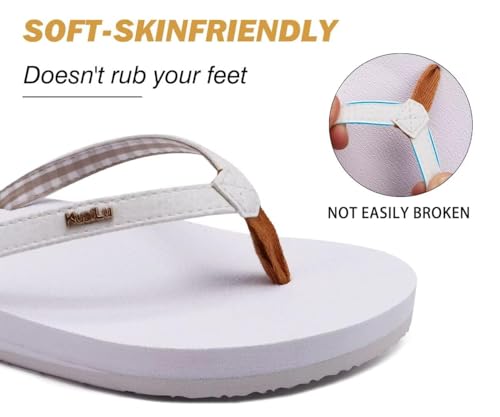 Image of KuaiLu Flip Flops for Women with Arch Support Summer Beach Thong Sandals
