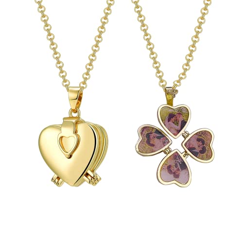 TinFrey Personalisierte Herz-Medaillon-Halskette, benutzerdefinierte Foto-Medaillon-Halskette, personalisierte Erinnerungs-Foto-Medaillons, Vintage-Halskette für Weihnachten, Geburtstagsgeschenk Cover