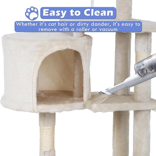 Árbol para gatos resistente 36 pulgadas beige miniatura 3