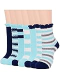 Century Star Cashmere Wool Full Cushion Womens Crew Dress Socks, One Size, 5 Pack Solid Color1