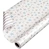 American Greetings 175 sq. ft. Reversible Wrapping Paper for Baby Showers, Kid’s Birthdays and All Occasions, Moon and Stars (1 Roll, 30 in x 70 ft.)