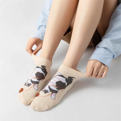 Funny Animal Socks for Women - Cute Dog and Cat Socks, Colorful Novelty Funny Socks for Animal Lover