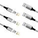 Smart&Cool 5 Feet GenX Nylon Braided 3 in 1 Max 3.0A Fast Charging & Data Sync Magnetic Cable Compatible with USB-C Phones, i-Product and Micro-USB Interface Phones & Tablets (Silver, 5ft-3pack)
