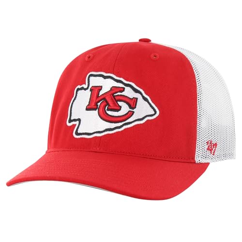 47 Men's Red/White Kansas City Chiefs Team Unstructured Trucker Adjustable Hat