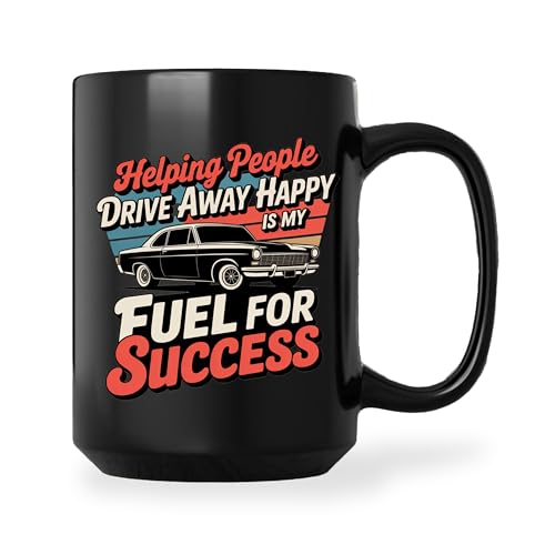 LulaBerry Car Salesman Coffee Mug 15oz Black -fuel success - Guy Gifts For Car Collector Dealer Seller