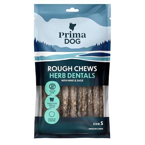 PrimaDog Chews - Os à mâcher sans céréales pour Chien - Saveur Herbes - 100 g