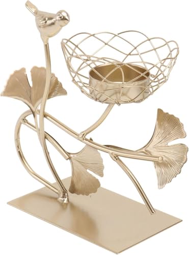 ZXBAODAN 1Pc Elegant Iron Candle Holder Decorative Home Candle Stand Decor Retro Art Candlestick