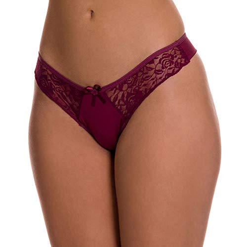 Calcinha Fio Dental Fio Duplo em Microfibra e Renda Estilo Sedutor - MF1380