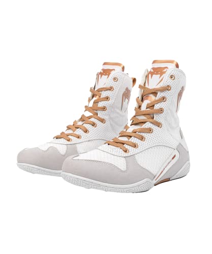 Venum "Elite Boxing Shoes - White/Gold #TOP1