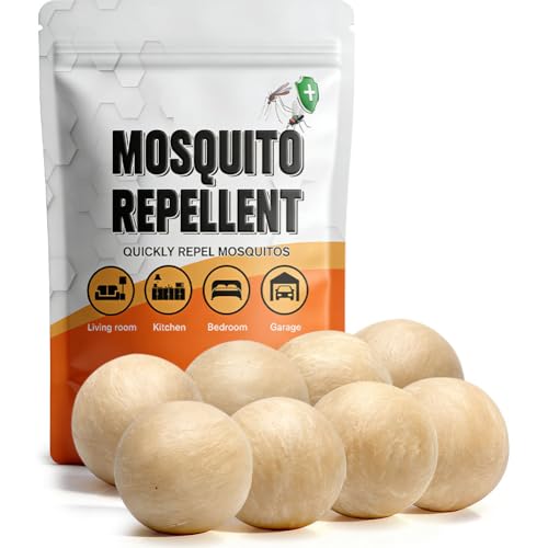 SCFKAOF Mosquito Repellent Outdoor Patio, Mosquito Deterrent for Yard, Indoor Mosquito Repellent Balls, Mosquito Repeller for Patio, Keep Mosquito Away, Covers 120 Sq. Ft, 60 Days Protection-8 Packs