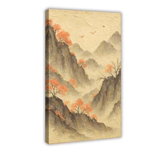 Toile minimaliste zen japonaise pour retrouver le calme intérieur chez soi