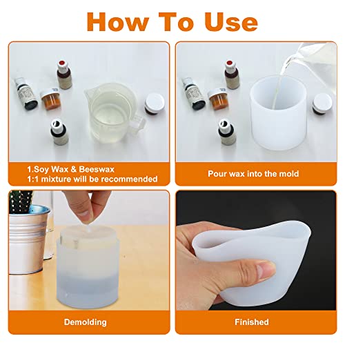 Gyhtoo Pillar Candle Molds Silicone Molds For Candles,Diy Casting Soap,Candle,Resin Craft,Round Candle Making Molds,Silicone Candle Molds For Candle Making - 5 Pcs #TOP5