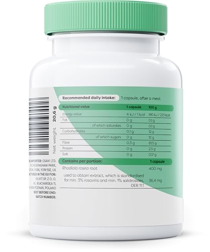 Osavi Rhodiola Rosea Root 400mg – 60 Vegan Caps | Adaptogenic Support for Reducing Stress–Induced Fatigue and Enhancing Mental & Physical Wellbeing - Image 2