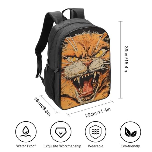Sac à dos d'école chat mignon pour enfants avec grande capacité 3D