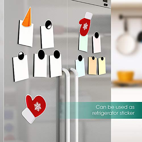 Set de 16 imanes decorativos de muñeco de nieve para refrigerador miniatura 6
