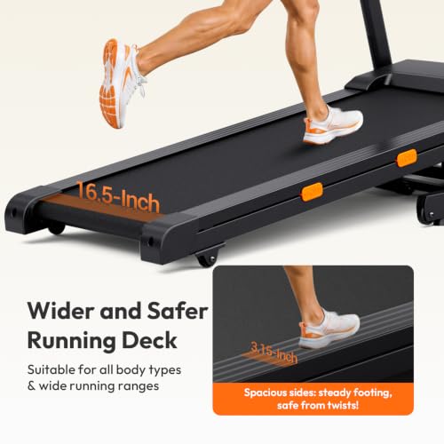 Image of THERUN Incline Treadmill, 0-12% Auto Incline Treadmill for Running and Walking, 400 lbs Weight Capacity, Wide Belt,3.0HP,18 inch LED Screen, 2 Layers Shock-Absorbing