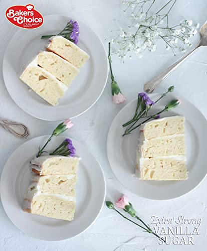Extra Strong Vanilla Sugar, 12 oz. - For Baking, Ice Cream, Milkshakes, Desserts, Fruit Shakes and Truffles - Non Dairy, Kosher - By Baker&rsquo;s Choice