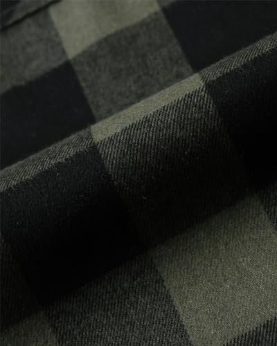 Image of Alimens & Gentle Men's Button Down Regular Fit Long Sleeve Plaid Flannel Casual Shirts