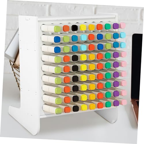 Rangement 81 marqueurs pour bureau et école - Organisateur de table multi-niveaux - 6