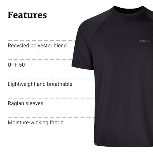 Image of MARMOT Men's Windridge Moisture-Wicking, Eco-Friendly, Breathable, UPF Short Sleeve Shirt