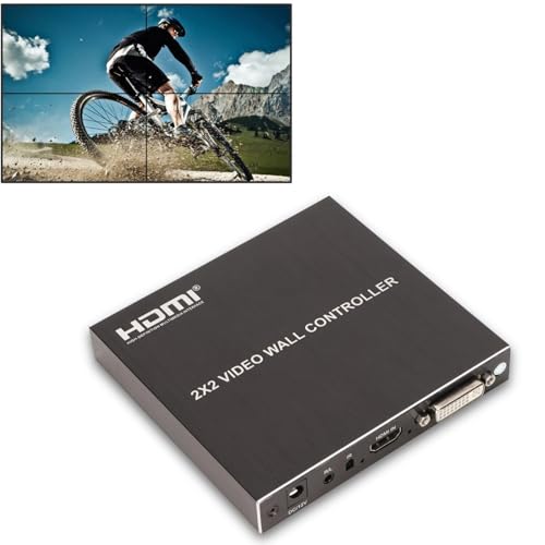 [Ultra HD] Il controller video da parete DVI supporta 4K a 25 Hz, 30 Hz, 1080p a 25 Hz, 30 Hz, 50 Hz, 60 Hz, 1080i a 50 Hz, 60 Hz (per TV in diretta e altri satelliti di trasmissione), risoluzione video in ingresso 1080p a 60 Hz (in ogni display)