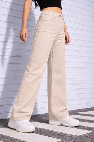 Image of ADBUCKS Stretchable Denim Fabric High Rise Straight Fit Jeans for Girls