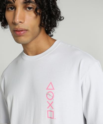 Image of PUMA Men, X PLAYSTATION Tee, Silver Mist, XS, (62469442)