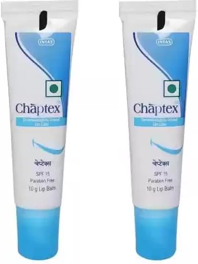 Prime World Chaptex SPF 15 Lip Care Lip Balm | Paraben-Free, Moisturizing, Softening, Repairing, Sun Protection (Pack of 2)