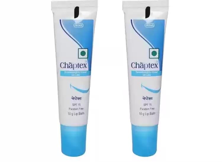 Prime World Chaptex SPF 15 Lip Care Lip Balm | Paraben-Free, Moisturizing, Softening, Repairing, Sun Protection (Pack of 2)