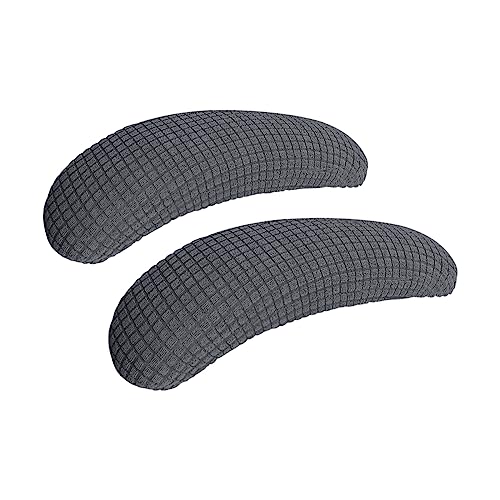 Image of FORCHEER Office Chair Armrest Covers Stretchable Water Resistant Spandex Stretch Jacquard Elastic Band Computer Office Chair Arm Pad Covers Chair Slipcover for Desk Chairs Arm 2P-Dark Grey