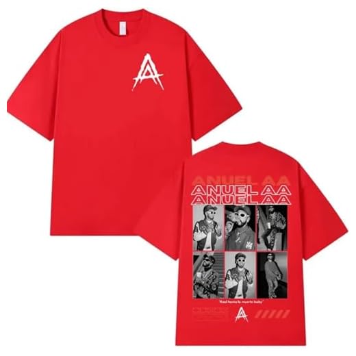Genérico Camiseta gráfica de Rap Anuel AA 2025 para Hombre y Mujer, Camiseta de Manga Corta Retro de Hip Hop, Camiseta de Gran tamaño, Ropa de Calle (1 M)